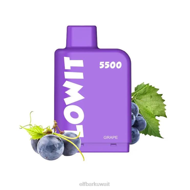 ELFBAR بودة لويت 5500 مزة 2% نك معبأه مسبقا عنب 8H8NR142