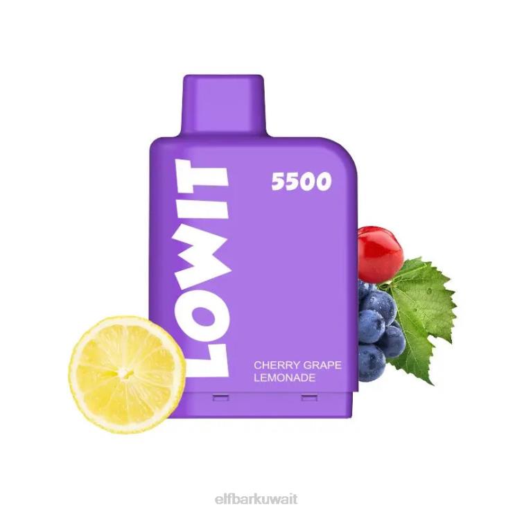 ELFBAR بودة لويت 5500 مزة 2% نك معبأه مسبقا عصير الليمون عنب الكرز 8H8NR148