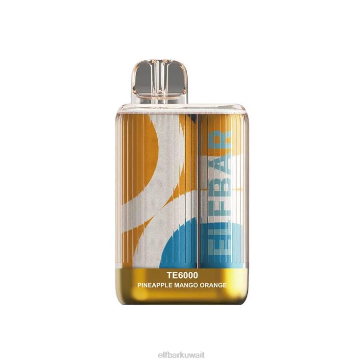 ELFBAR نفث vape te6000 المتاح أناناس، مانجو، برتقال 8H8NR83